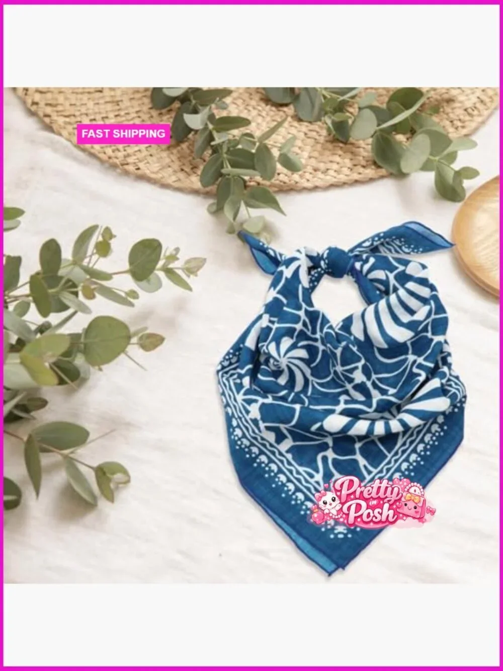 Cotton Blend Bandana Headscarf for Women Men Unisex Lightweight